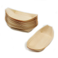 Биоразлагаемые натуральные деревянные тарелки с деревянными подносами для ресторана, вечеринки, обеда